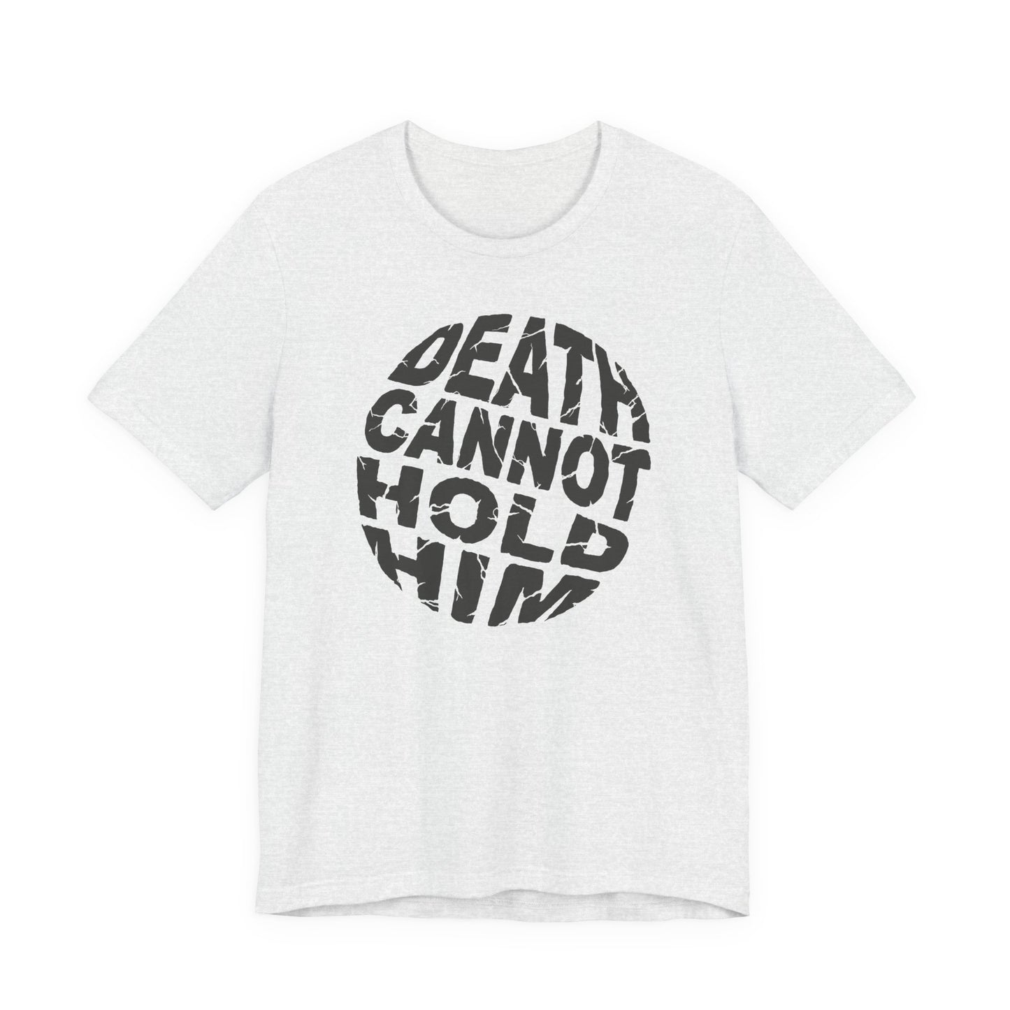 死は彼を捕らえることができない Graphite - クリスチャン・ストリートウェア プレミアムTシャツ